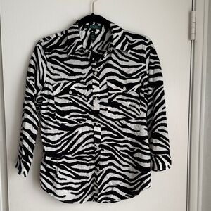 Women’s Ralph Lauren Zebra blouse